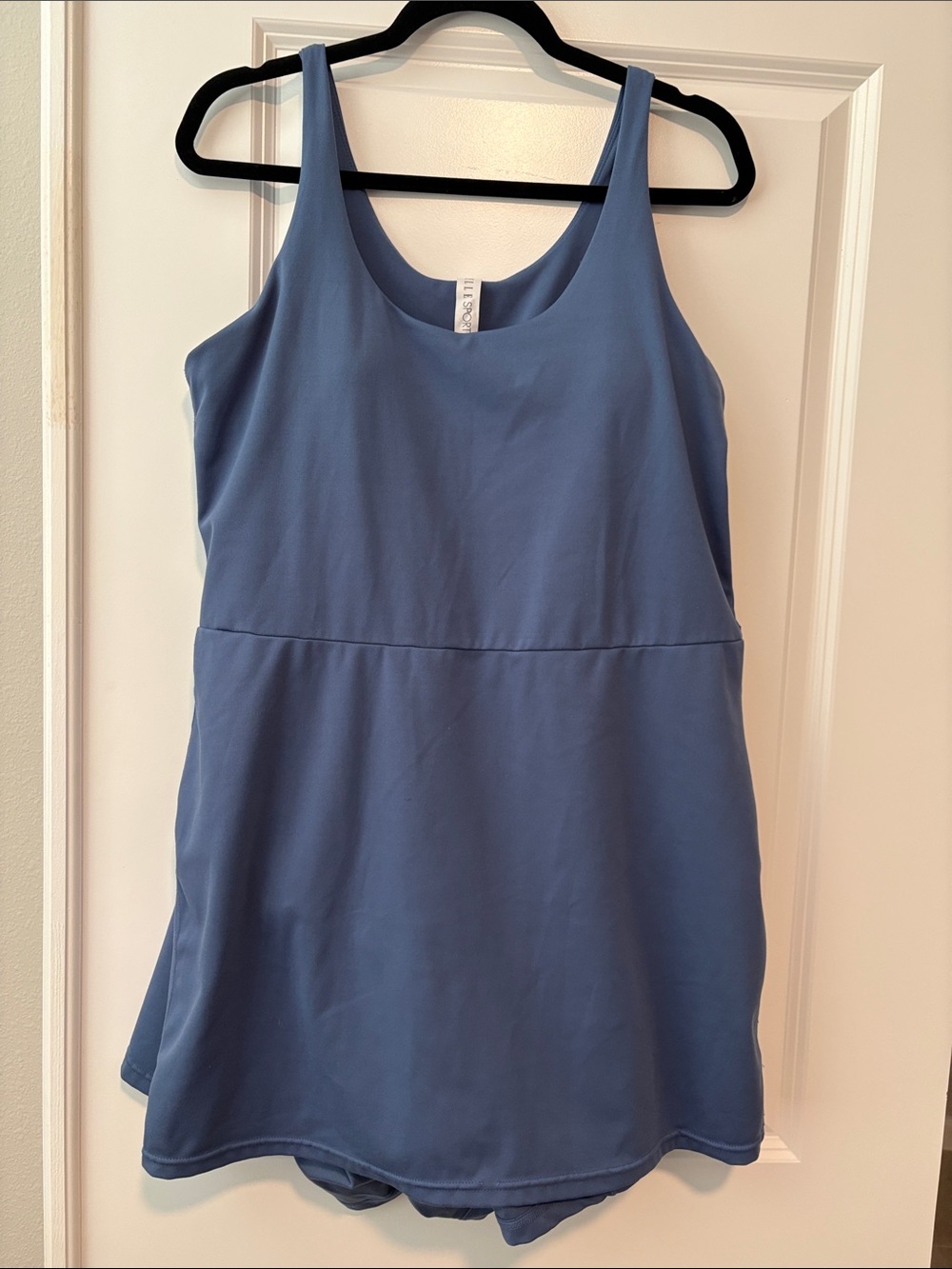 ELLE Blue Tank athletic dress with built in shorts